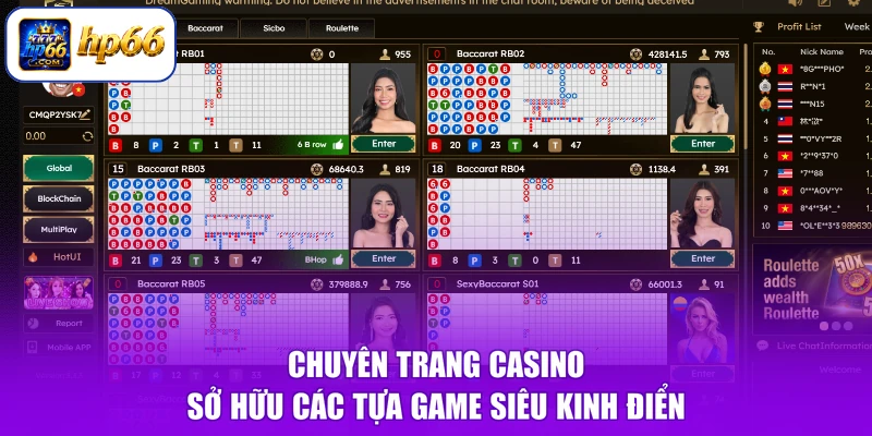 Casino HP66 3 Chuyên trang casino sở hữu các tựa game siêu kinh điển