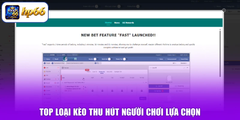 Top loại kèo thu hút người chơi lựa chọn